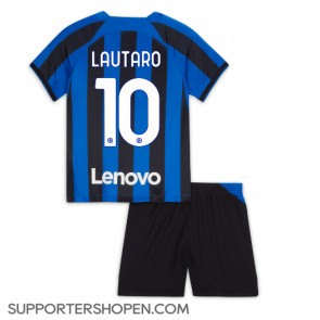 Inter Milan Lautaro Martinez #10 Hemmatröja Barn 2022-23 Kortärmad (+ korta byxor)